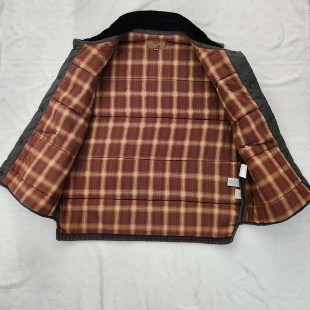 OLD NAVY Men's‎ Vintage Snap Button Insulated Vest XL Grey Brown Fall Warm Cozy - Picture 4 of 9